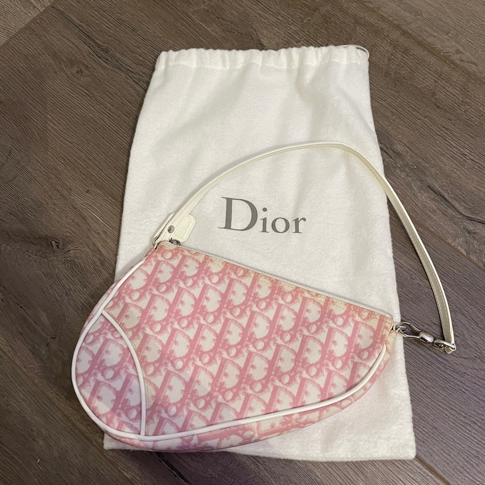 SOLD Vintage pink Dior John galliano saddle bag